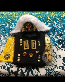 Masonic regalia Full Set Coat Cap Belt and Gloves