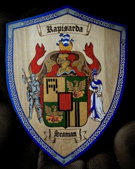 family crest coat of arms Shield of wood