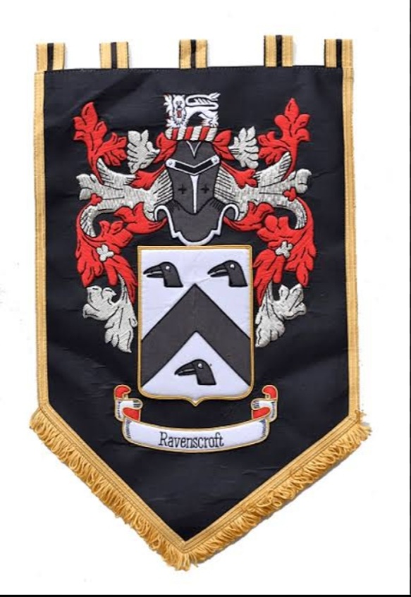 Family crest coat of arms Banner Mechine Embroidery