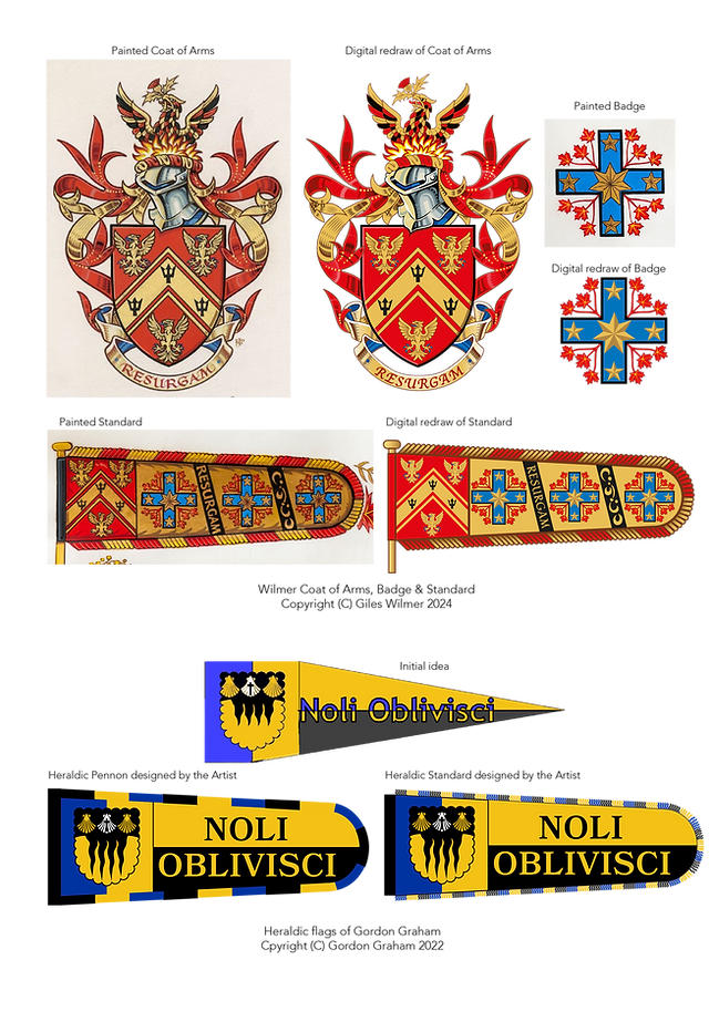 Family crest coat of arms Banners